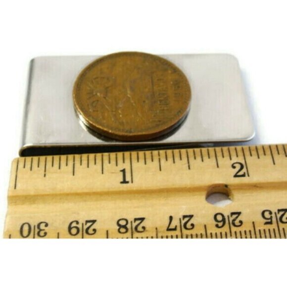 1956 20 Centavos Coin Money Clip Stainless Steel Wallet Cash Holder Silver - Picture 3 of 8